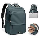 GOLF SUPAGS Multifunctional Laptop Backpack for Work Travel Leisure Water-Resistant Multiple Compartments Business Backpack for Women Fits 15.6 Inch Notebook (Atrovirens)