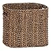 Deco 79 Seagrass Handmade Woven Single Slot Magazine Holder with Light Brown Accents, 15