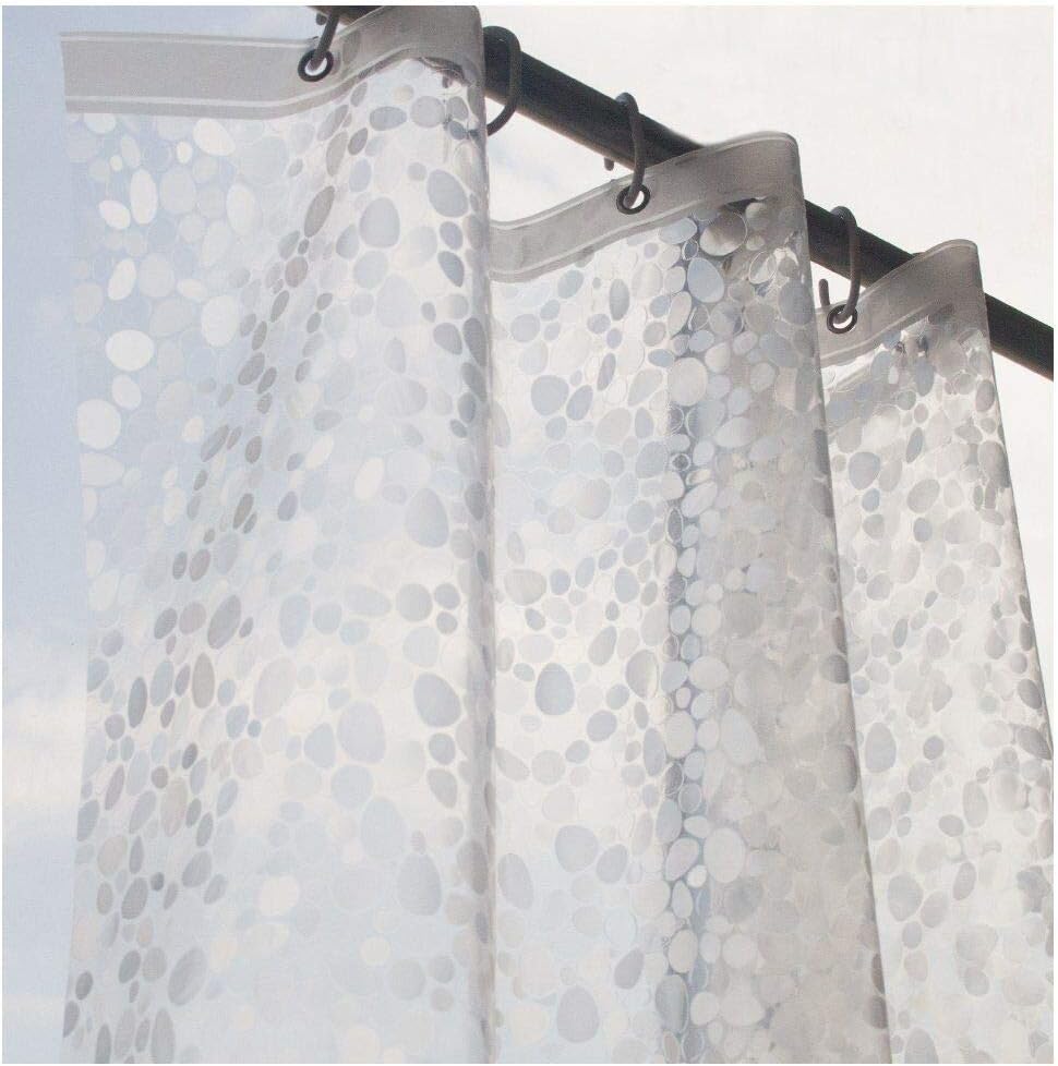 Homehold 3D Cobblestone Pattern EVA Shower Curtain Liner,Waterproof Mildew-Free Shower Curtain for Bathroom Eco Friendly with Bottom Magnets and Metal Grommets,100 CM Wide By 180 CM Long - Image 3