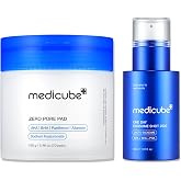 medicube Zero Pore Set - Zero Pore Pads &amp; Exosome Shot 2,000 Spicule Serum | Daily Toner Pad with Exosome 2000 PPM Spicule Serum for Ultimate Pore Care and Excess Sebum Control, Korean Skincare