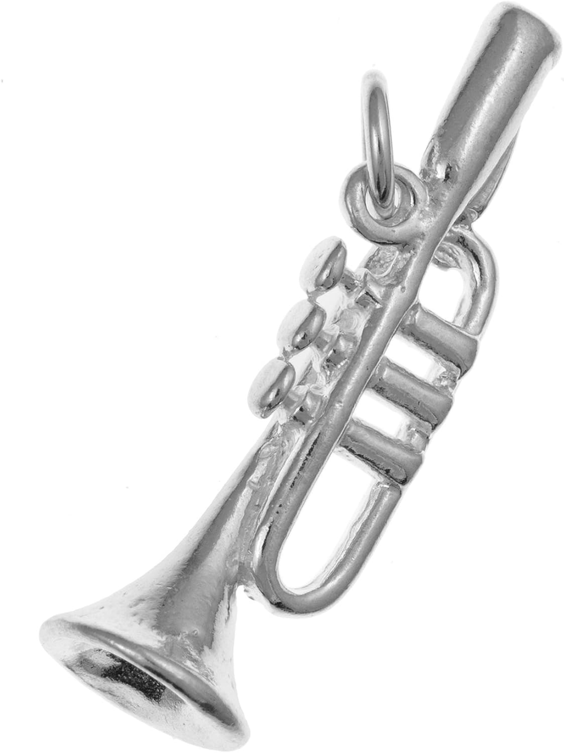 Trumpet Traditional Link Charm 925 Sterling Silver Amazon.co.uk