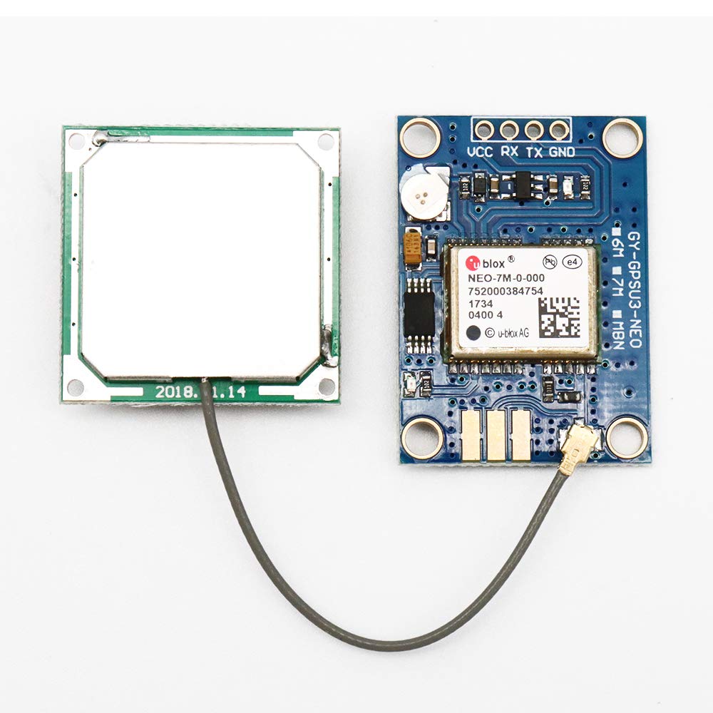ZHITING NEO-7M GPS Module, APM2.5 GYGPSV1 GPS Board Satellite Positioning Module Accessory with Ceramic Directional Antenna