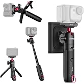 ULANZI MT55 Magnetic Mini Selfie Stick Tripod for Insta360 GO Ultra | Mantis Hook, Quick Snap Strap Mount, Magnetic Base for Action 6 Nano, 4-Section Extension, 360&deg; Ball Head