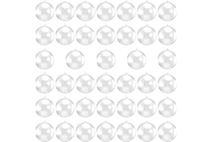 MANCHAP 40 PCS 80mm Clear Ornament Balls, 3.15 Inch Plastic Fillable Sphere, Transparent Acrylic Ball for DIY, Crafts, Wedding Decor
