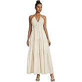 OYOANGLE Women's Summer Beach Formal Wedding Guest Dress Backless Flowy Vacation Boho Maxi Dresses