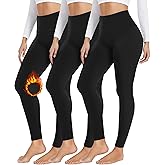 FULLSOFT 3 Pack Seamless Fleece Lined Leggings Women High Waisted Workout Winter Warm Thermal Yoga Pants