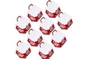 Cabilock 20pcs Christmas Candy Boxes Red House Paper Gift Boxes Xmas Goody Boxes Christmas Tree Hanging Decorations Holiday Wedding Party Supplies Favors