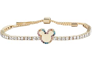 BaubleBar Mickey Mouse Silhouette Tennis Bracelets - Disney Jewelry & Accessories, Stacking Bracelet, Women’s Fashion Jewelry