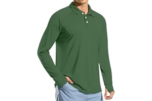 JWNYJFB Sun Shirt Mens UPF 50 Long Sleeve UV Protection Golf Polo T-Shirt Lightweight Hiking Fishing Swim Cooling Shirts