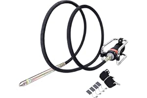 BIZOEPRO Concrete Vibrator, 1600W 2HP 18000RPM, 14-3/4ft Flexible Shaft, Electric Concrete Vibrating Tool, Hand Held Power Concrete Vibrators, Portable for Construction, Remove Air Bubbles Level Tool