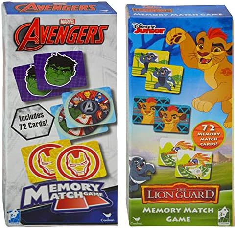 Three Strands Supplies Deluxe Marvel Avengers and Disney The Lion Guard Memory Match Game