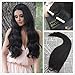 Moresoo 18 inch 100g/40pcs 100% Straight Unprocessed Virgin Remy Human Hair Off Black Color 1b Seamless Skin Weft Tape In Hair Extensions