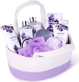 BODY & EARTH Lavender 11pc Spa Gift Set Bath Shower Gift Basket