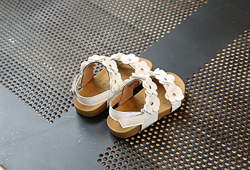 Toddler Baby Girl Sandals Floral Sole Kids Children Princess Sandals Shoes Beach Casual Anti-Slip Shoes by Dainzuy White