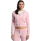 Juicy Couture womens Solid Classic Juicy Hoodie With Back Bling
