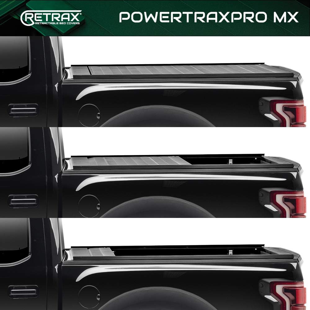 Amazon Com Powertraxpro Mx Retractable Truck Bed Tonneau Cover 90370 Fits 2015 2020 Ford F 150 Super Crew Super Cab 5 7 Bed 67 1 Automotive