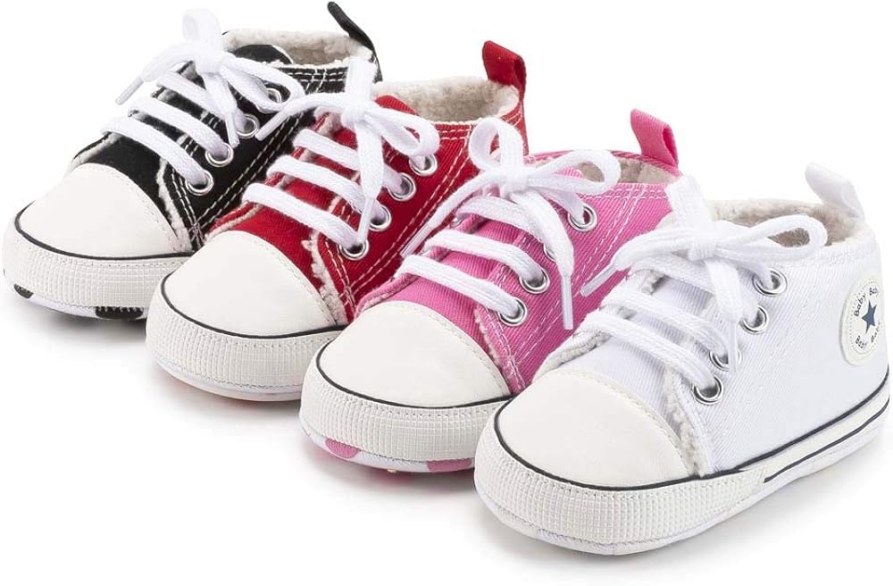  | Save Beautiful Baby Girls Boys Canvas Sneakers Soft Sole High-Top Ankle Infant First Walkers Crib Shoes | Sneakers