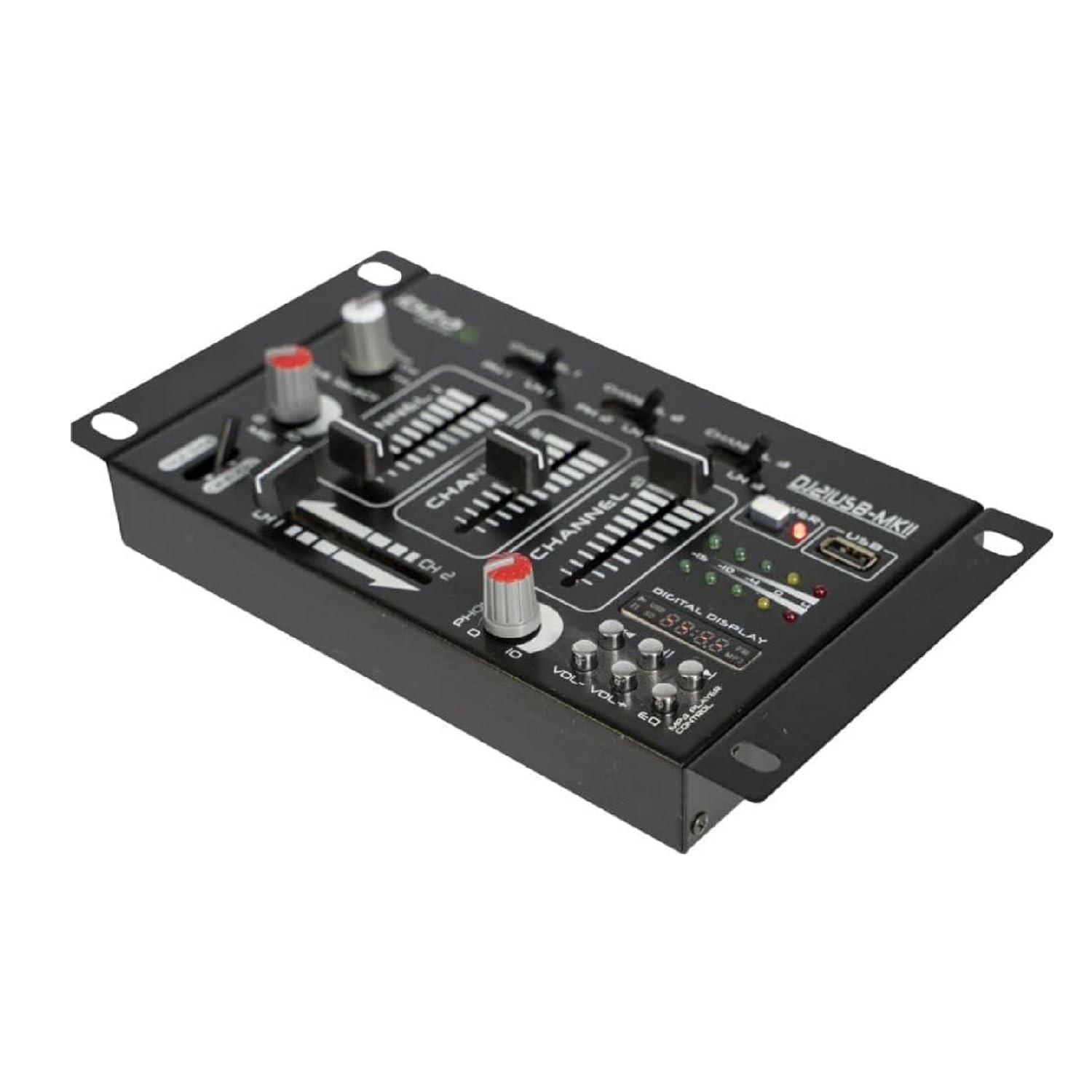 Ibiza DJ21USB-MKII USB Mixer with Digital Display