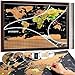 Scratch Off World Map Poster & Travel Map by OffiCreative | 32.5 x 23.5 Inches Travel Map | with Compass, Magnifier, Scratcher, Pins, Emotion & Memory Stickers