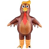 Yeenuo Inflatable Turkey Costume for Adults Funny Blow Up Outfit for Men Thanksgiving Halloween Parade Party or Cosplay