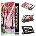 Fire HD 8 Case 7th Generation 2017 Release, Swees Slim Folio Protective Leather Smart Case Cover with Stand for All New Amazon Fire HD 8 Tablet with Alexa 7th gen 2017 Kids Friendly, Lucky Tree