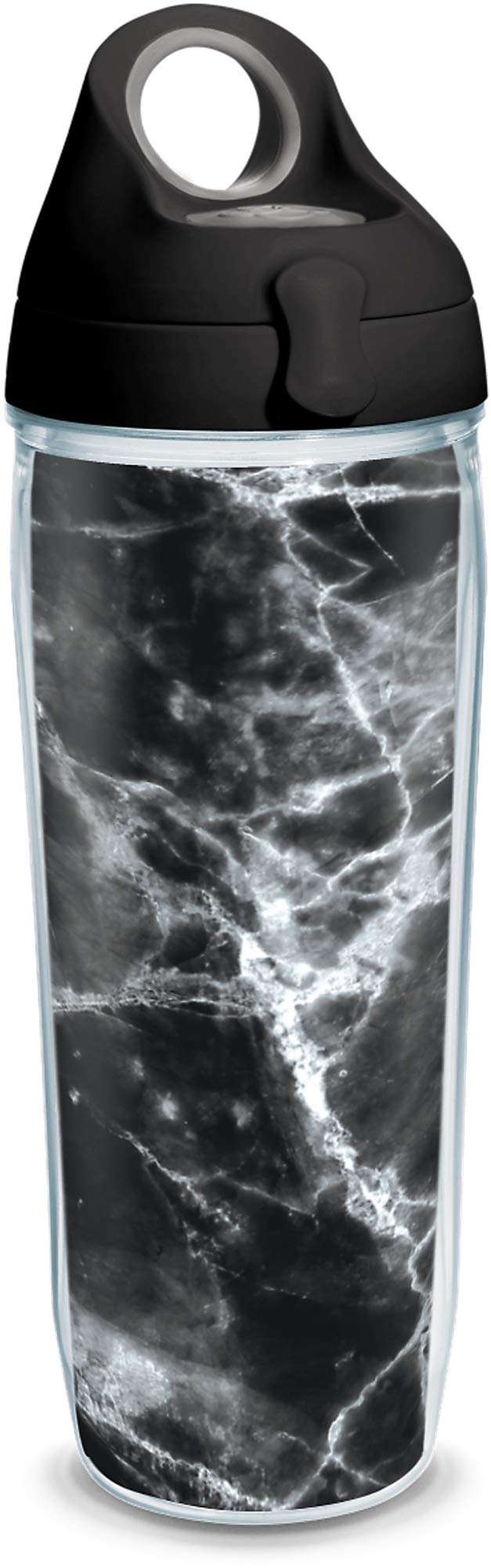 Tervis Black Marble Made in USA Double Walled Insulated Tumbler Travel Cup Keeps Drinks Cold & Hot, 24oz Water Bottle, Classic