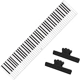 DANUDON 88 Key Keyboard Piano Note Chart, Piano Keyboard Finger Simulation Practice Guide Teaching Aid Note Chart Electronic Piano Exercise Cardboard with 2 Music Book Clip for Beginner