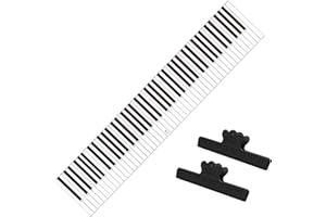 DANUDON 88 Key Keyboard Piano Note Chart, Piano Keyboard Finger Simulation Practice Guide Teaching Aid Note Chart Electronic Piano Exercise Cardboard with 2 Music Book Clip for Beginner