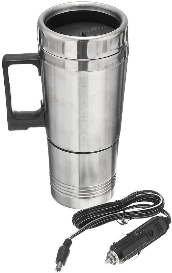TOOGOO(R) 12v 300ml Portable in Car Coffee Maker Tea Pot Vehicle Thermos Heating Cup Lid