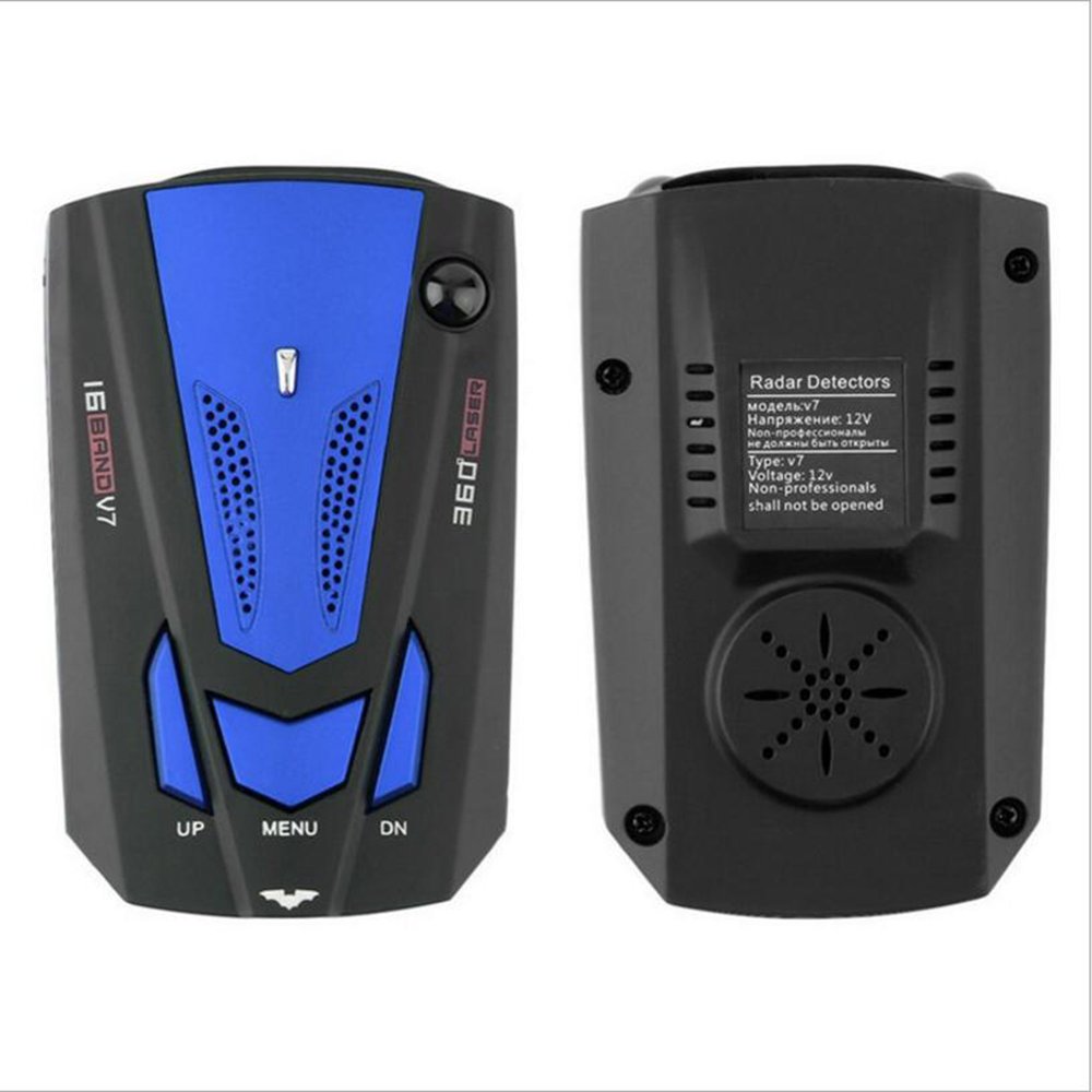 GPS Angel Radar Detector V7, Voice Prompt Speed, City/Highway Mode Radar Detector for Cars (FCC Certification) 3 (Blue)