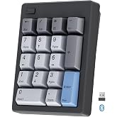 Kisnt FD17 Wireless Mechanical Numpad for Excel Financial Data Entry | Bluetooth 5.0 &amp; 2.4G Dual Mode Connection, 17 keys Hot Swappable with PBT Keycaps, Ideal for Laptops PC Compact Keyboards