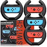 Switch Steering Wheel for Mario Kart Nintendo Switch, Switch Racing Steering Wheel for Mario Kart 8 Deluxe Compatible Nintendo Switch/Switch OLED, Switch Joy Con Controller Race Accessories (Upgrade 4 Pack)
