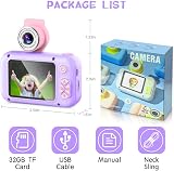 ARNSSIEN Kids Camera Toy 2.4in IPS 180° Flip Lens 32GB TF Card 1080P view 7