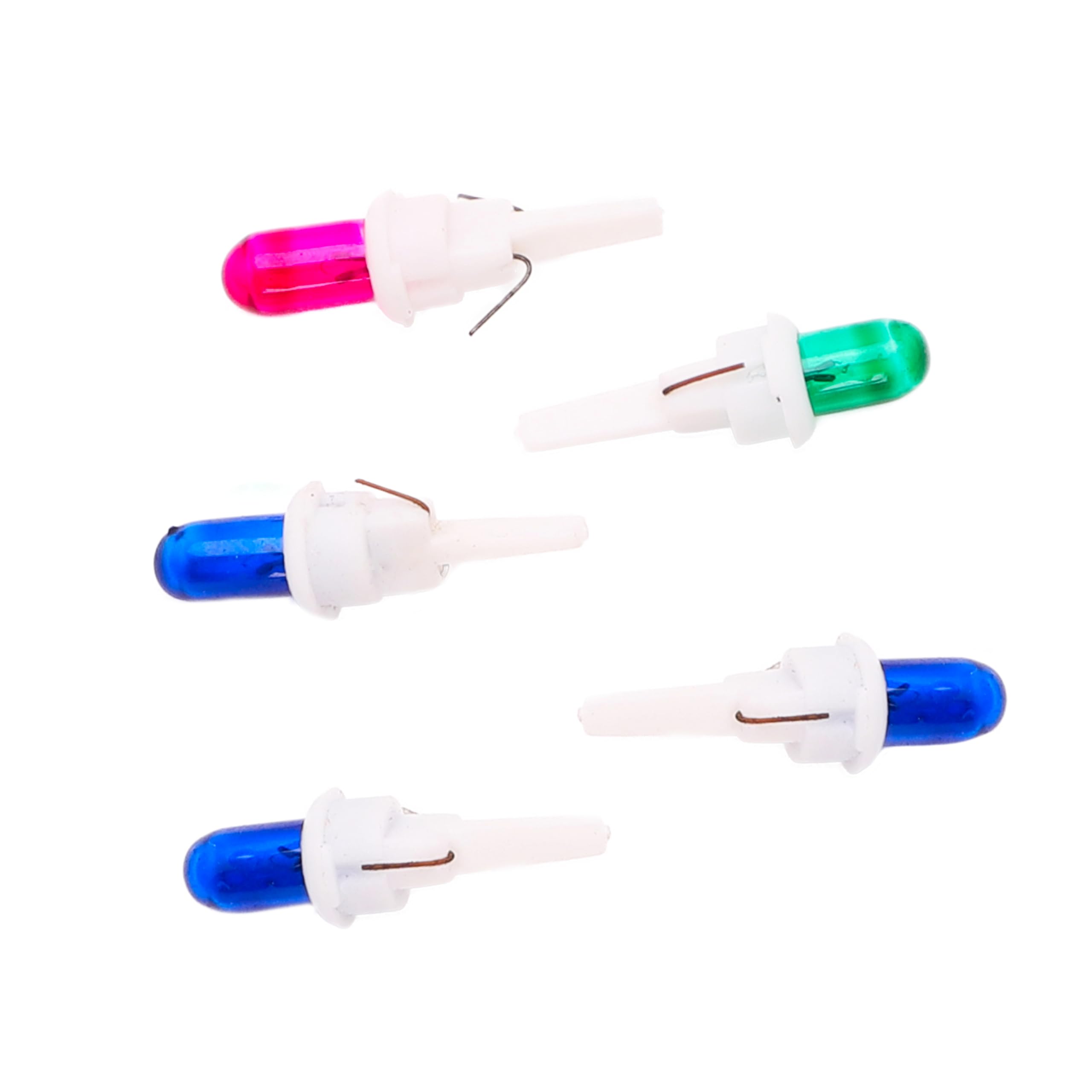 FDL 5 Spare Bulbs for Micro/Pin Lights Multi with White Base 2.4v 0.16w