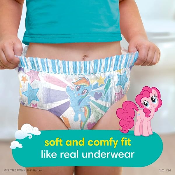 PAMPERS TRAINING PANTS – EASY UPS GIRLS & BOYS – SIZE 3T-4T, 22 COUNT, MY LITTLE PONY POTTY UNDERWEAR (PACKAGING MAY VARY)