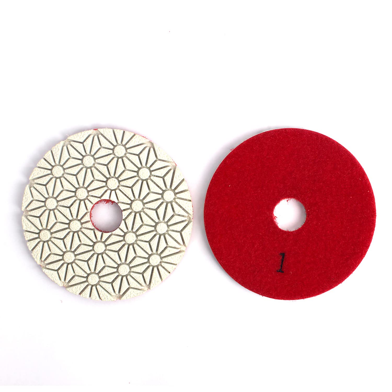 HOMESOM 100mm 1 Step Diamond Polishing Pads Flexible Wet Use for Granite Polishing Tool Marble Concrete Grinding