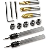 13 PCS Spot Weld Cutter Sets Double Sided, 3/8" &amp; 5/16" Spot Weld Drill Bit | HSS Spot Weld Cutter Remover Drill Bits with Hex Shank, Titanium Coated Cobalt Spot Weld Drill Bit Set Kit 6.5MM 8MM 10MM