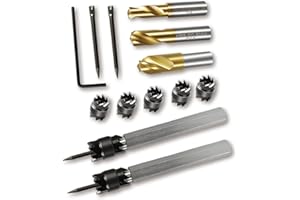CLEVEROOL Spot Weld Cutter Sets Double Sided, 13 Pcs 3/8" and 5/16" HSS Spot Weld Cutter Remover Drill Bits with Hex Shank, Titanium Coated Cobalt Spot Weld Drill Bit Set Kit 6.5MM 8MM 10MM