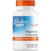Doctor's Best Digestive Enzymes Supplement, for Women &amp; Men, 90 Veg Caps | Supports Gut Health, Digestion, &amp; Overall Wellness, Formulated with Amylase, Super Enzyme Blend for Food Break Down, Non GMO