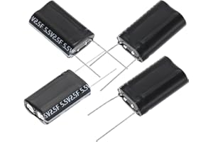 PATIKIL 4Pcs 5.5V 2.5F Super Capacitor, 0.67 x 0.33 x 1.06 Inch Aluminum Super Capacitors Winding Type Energy Storage for on 