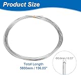 sourcing map 99.995% Zinc Wire Rod 0.8mm Dia 5000mm Length Metal Anode for DIY view 2