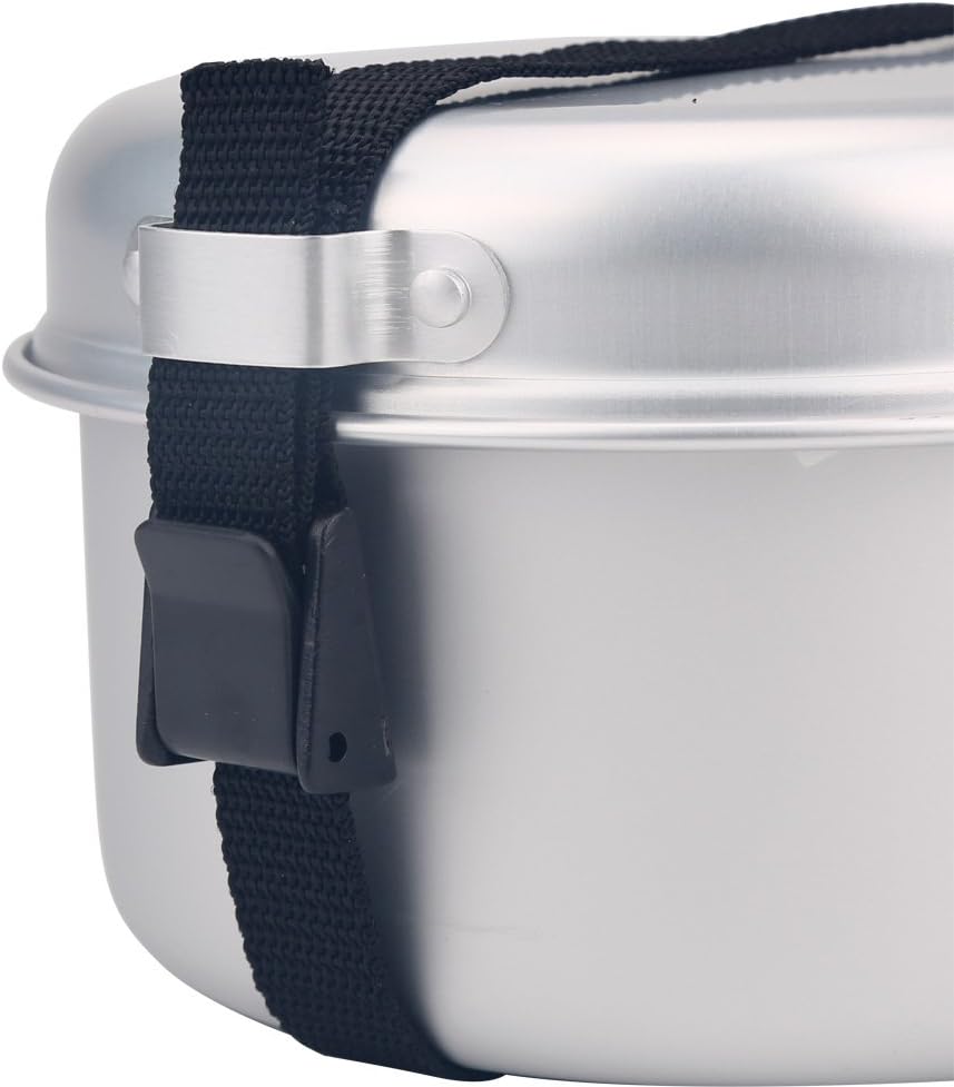 Milicamp Aluminum Survival Kit Box Canteen Mess Kit Lunch Box Portable Cooking Picnic Outdoor Camping Sports Outdoors Camp Kitchen