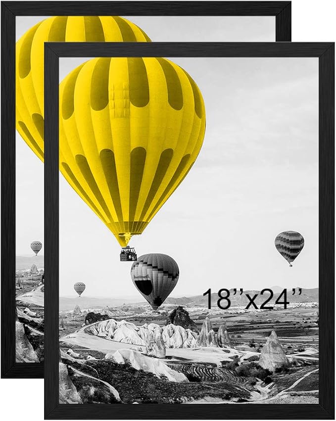 THREELOVE 18x24 Poster Frame Black Aluminum Movie Poster