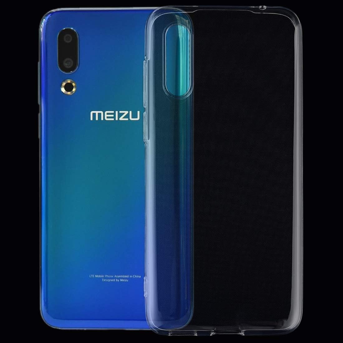 GUODONG Phone Case 0.75mm Ultrathin Transparent TPU Soft Protective Case for Meizu 16S Smartphone Back Cover