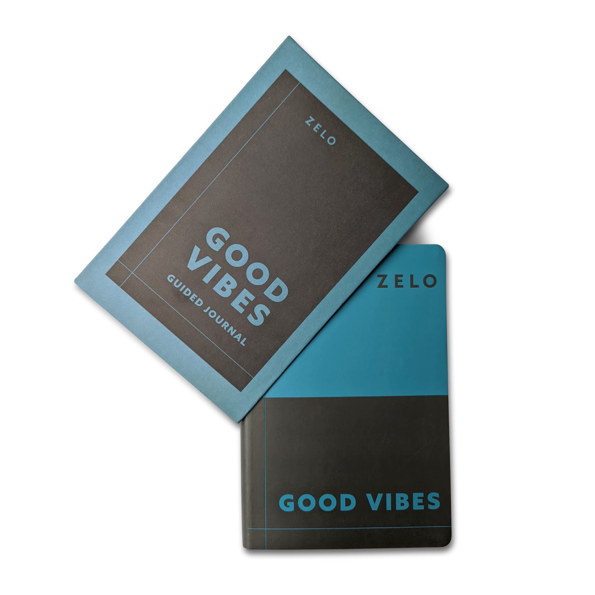 Zelo Good Vibes Guided Gratitude Journal | Unique Therapeutic Prompts That Change On Every Page | Boost Self-Care, Happiness & Mental Health | Fully Recyclable & Plastic Free | Eco-Friendly