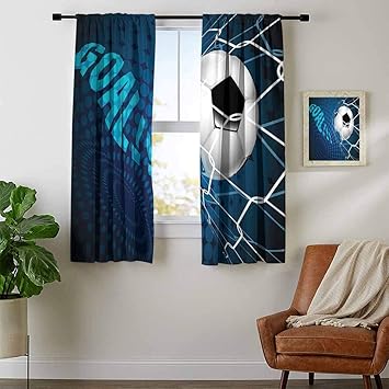 Amazon Com Mozenou Soccer Window Treatments Curtains Valance