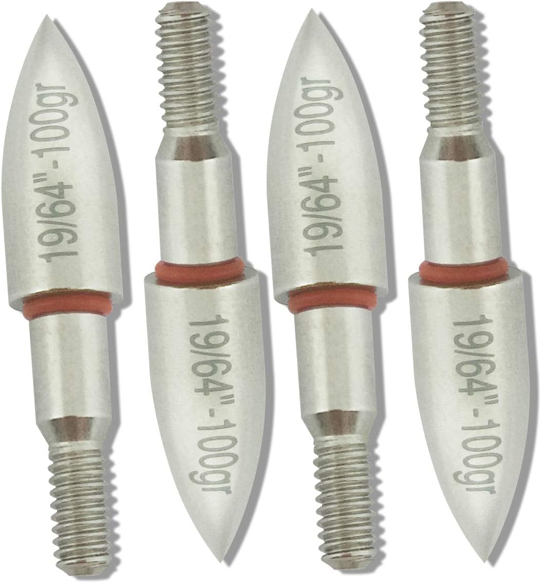 Archery Field Points Belt O Ring 100/125/150 Grain Stainless Steel Bullet, Suitable for Multiple Arrow Sizes and Target Practice (1 Dozen 12 PCS) : Sports & Outdoors