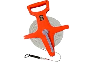 KTMTU Open Reel Tape Measure 164 Ft, Open Reel Fiberglass Tape Measure, Yard Tape Measure, Imperial/Metric Scale for Sports Fields, Outdoors, Engineers, Race Tracks, Durable Sided Measuring Reels (164FT)