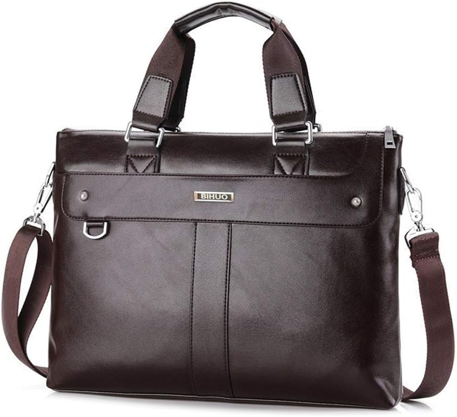 Laptop Bag, Travel Briefcase with Organizer, Expandable Large Hybrid Shoulder Bag, Water Resisatant Business Messenger Briefcases for Men and Women Fits 17 15.6 Inch Laptop, Computer, Tablet (Brown)