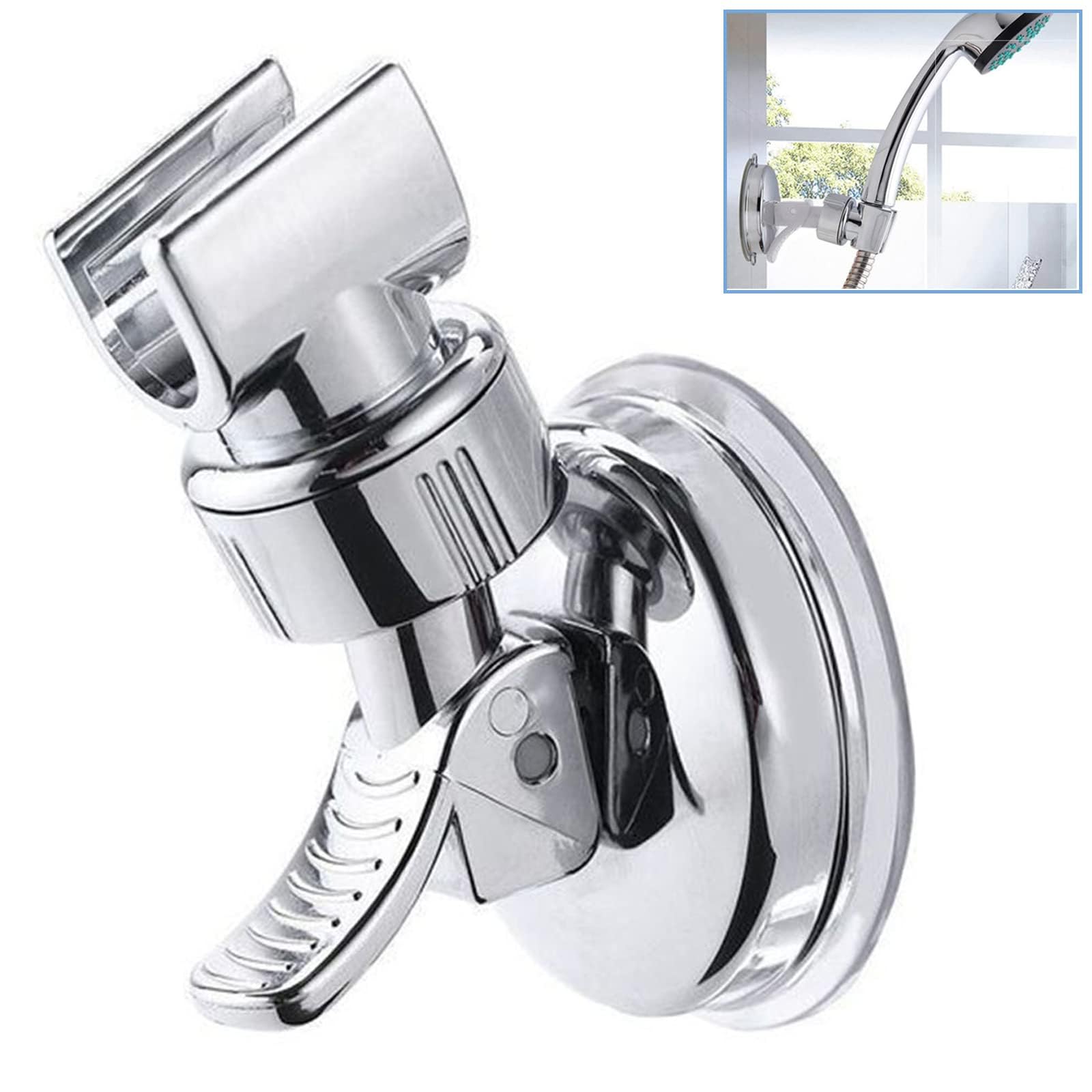 Adjustable Shower Bracket,Removable Suction Cup,360° Shower Bracket Holder for Home Hotel no Drilling